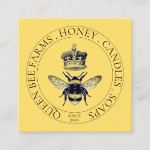 Golden Bee Apiary Honey Products  Square Business Card