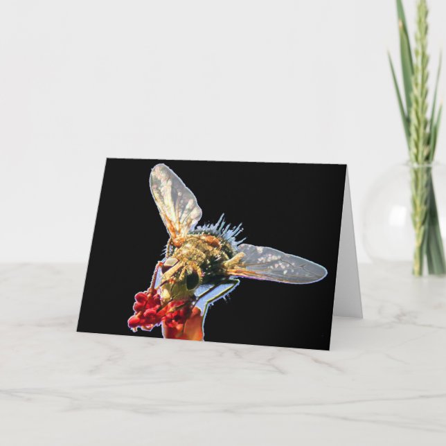 Golden Bee Blank Greeting Card (Front)