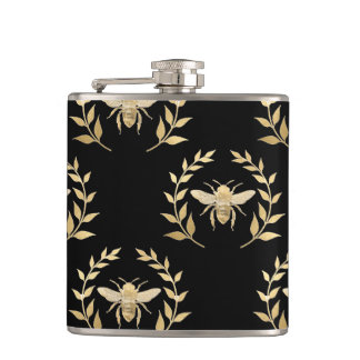Golden Bee Hip Flask
