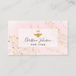 •golden bee logo business card