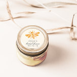 Golden Bee Watercolor Bridal Shower Classic Round Sticker<br><div class="desc">Whimsical yet elegant in a warm colour palette of cream,  golden yellow and charcoal grey,  our Golden Bee bridal shower stickers feature a watercolor honeybee illustration and your custom text -- guest of honour's name,  event type,  and date.</div>