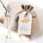 Golden Bee Watercolor Bridal Shower Favor Gift Tags<br><div class="desc">Our elegant ivory Golden Bee bridal shower tags are perfect for attaching to favors or to use as place cards. Design features a single honeybee in golden yellow watercolors, and your custom text -- guest of honor's name, event type, and date -- in chic charcoal gray. Blank backs leave room...</div>