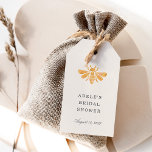 Golden Bee Watercolor Bridal Shower Favour Gift Tags<br><div class="desc">Our elegant ivory Golden Bee bridal shower tags are perfect for attaching to favours or to use as place cards. Design features a single honeybee in golden yellow watercolors, and your custom text -- guest of honour's name, event type, and date -- in chic charcoal grey. Blank backs leave room...</div>
