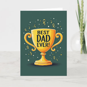 Golden Best Dad Ever Award Card