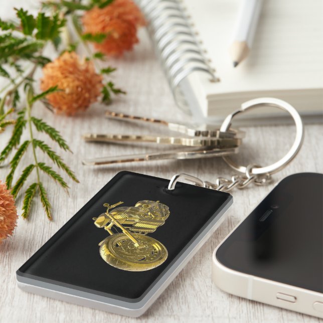 Golden Bike 3D - Key Ring (Front Right)