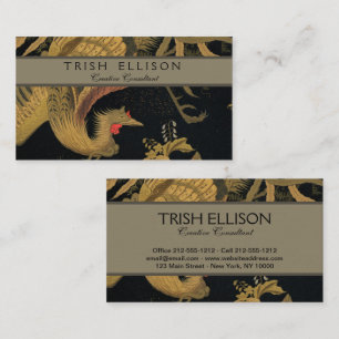 Golden Bird Japanese Classic Antique Business Card