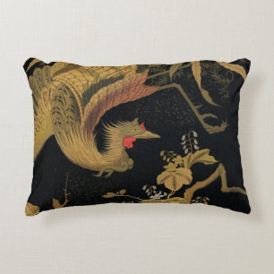 Golden Bird Japanese Classic Antique Decorative Cushion