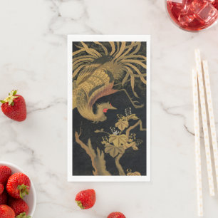 Golden Bird Japanese Classic Antique Napkin