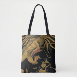 Golden Bird Japanese Classic Antique Tote Bag