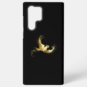 Golden Bird on Black Background Samsung Galaxy Case