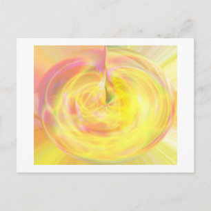 Golden Birth Announcement Postcard