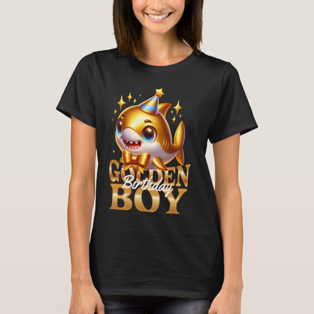 Golden Birthday Boys Bday Toddlers Birthday Party  T-Shirt (Front)