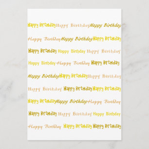 Golden Birthday Card