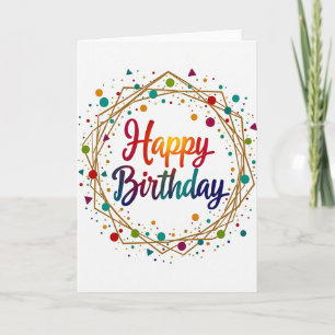 Golden Birthday Confetti Card