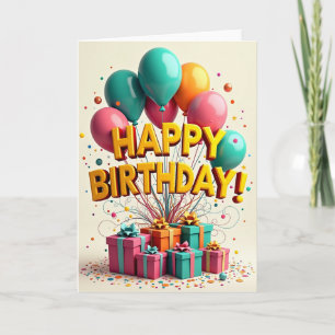 Golden Birthday Gifts Card