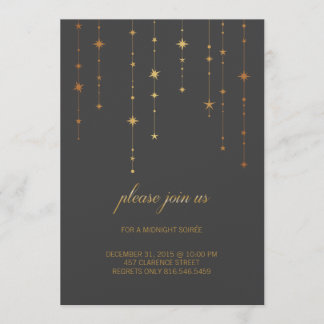 Golden Birthday or New Year's Eve Party Invitation