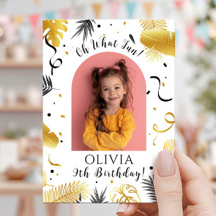 Golden Birthday Party for Girl Invitation