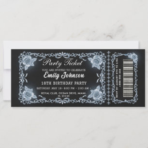 Golden Birthday Party Ticket Invitation 2026