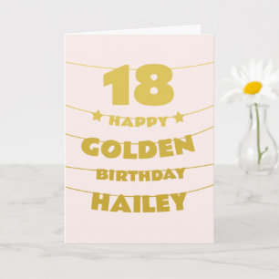 Golden Birthday, Turning 18 on the 18th, Custom Card