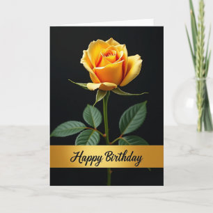 Golden Birthday Wish Card