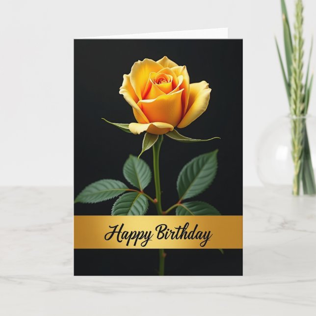 Golden Birthday Wish Card (Front)
