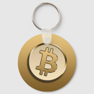 Golden Bitcoin Key Ring
