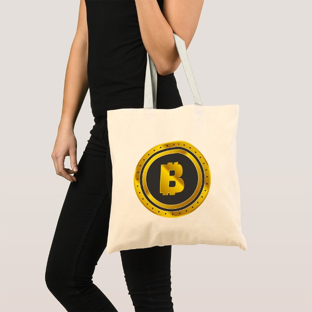 Golden Bitcoin Tote Bag (Creator Uploaded)