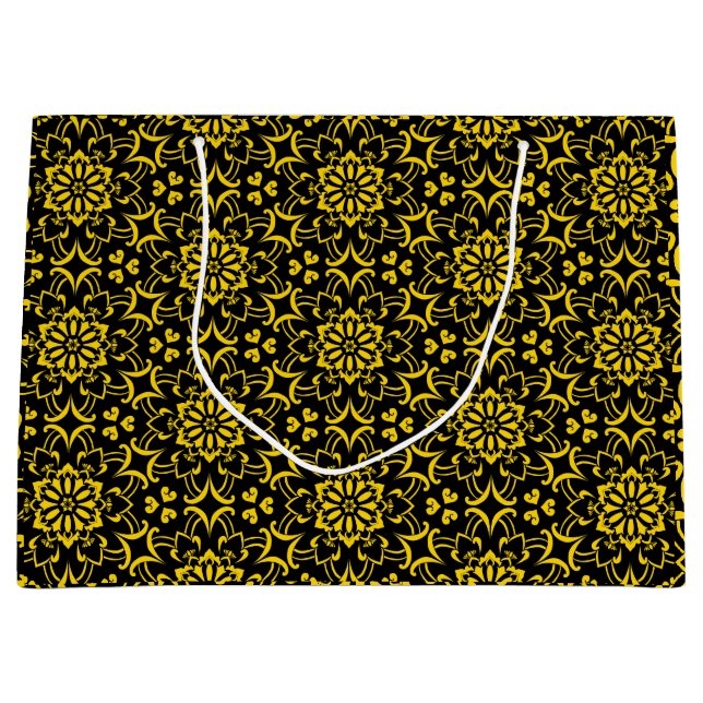 Golden black and white arabesque bag (Front)