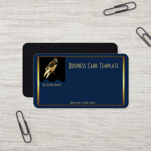 Golden Black Bird Raven Business Card