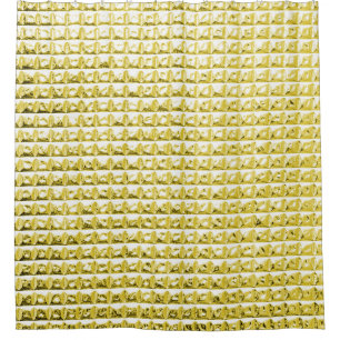 Golden black glass: luxurious surface. shower curtain