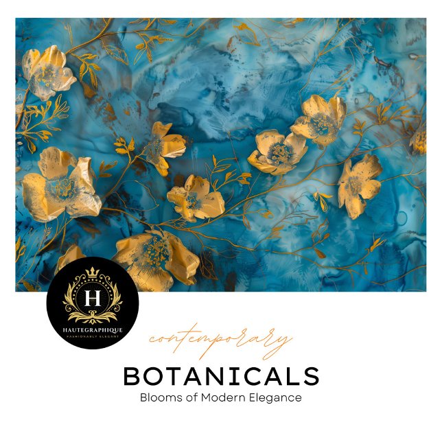 Golden Bloom Botanical Tissue Paper (Creator Uploaded)