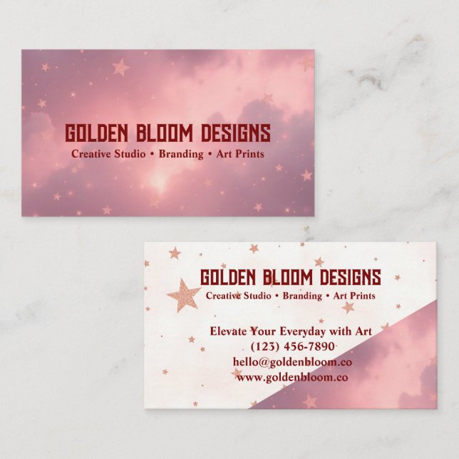  Golden Bloom Business Card (Front/Back)