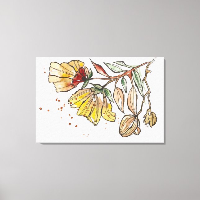 Golden Bloom Canvas Print (Front)