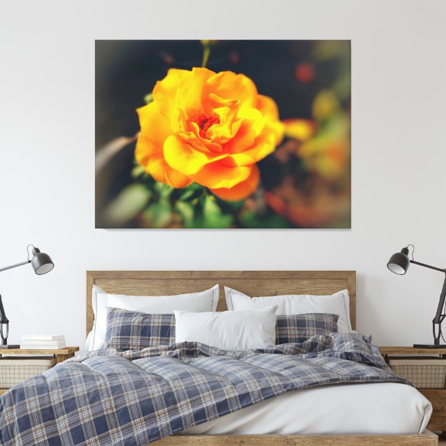  Golden Bloom Canvas Print (Insitu(Bedroom))