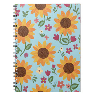 Golden Bloom Garden: A Hand-Painted Floral Pattern Notebook