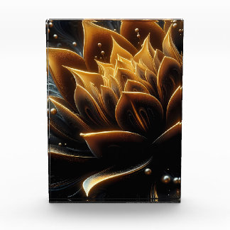 Golden Bloom in the Depths of Twilight Photo Block