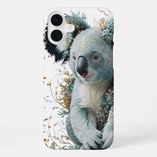 Golden Bloom Koala iPhone Case (Back)