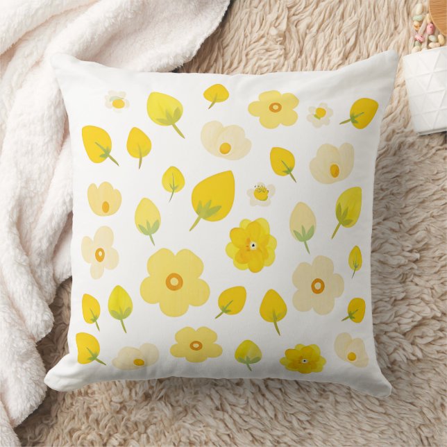 Golden Bloom Luxe Pillow  (Blanket)