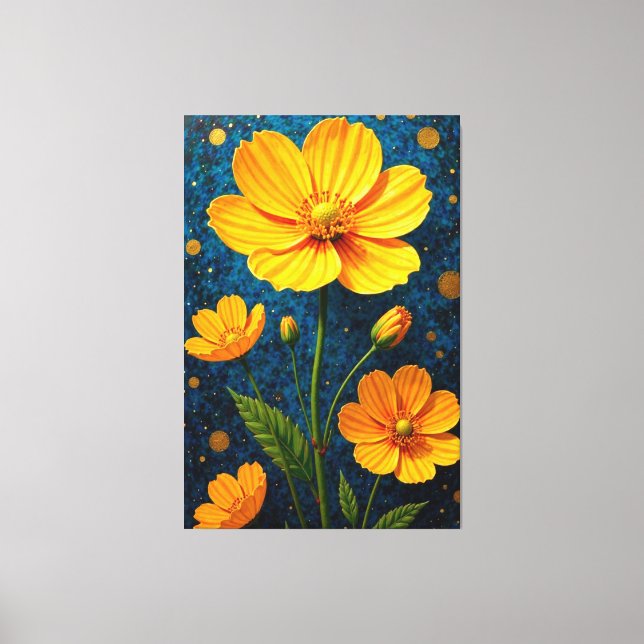 Golden Blooms Canvas Print (Front)