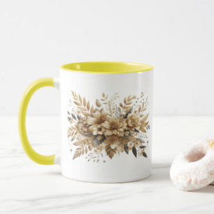 golden blooms mug