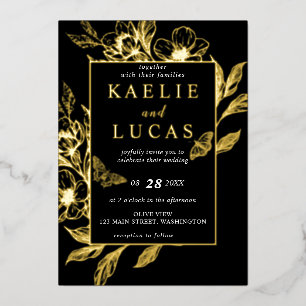 "Golden Blooms Of Love" Black Wedding