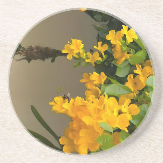 Golden Blossom Beauty Coaster