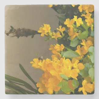 Golden Blossom Beauty Stone Coaster