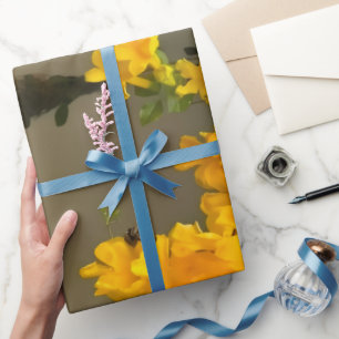 Golden Blossom Beauty Wrapping Paper