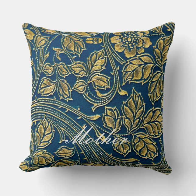 Golden Blossom Elegance Cushion (Front)