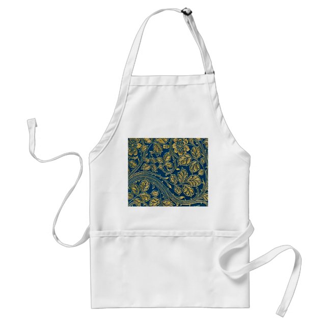 Golden Blossom Elegance Standard Apron (Front)
