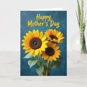 Golden Blossom Happy Mothers Day Card