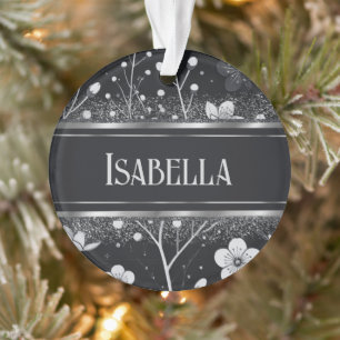 Golden Blossoms: Delicate Floral Symphony Ornament