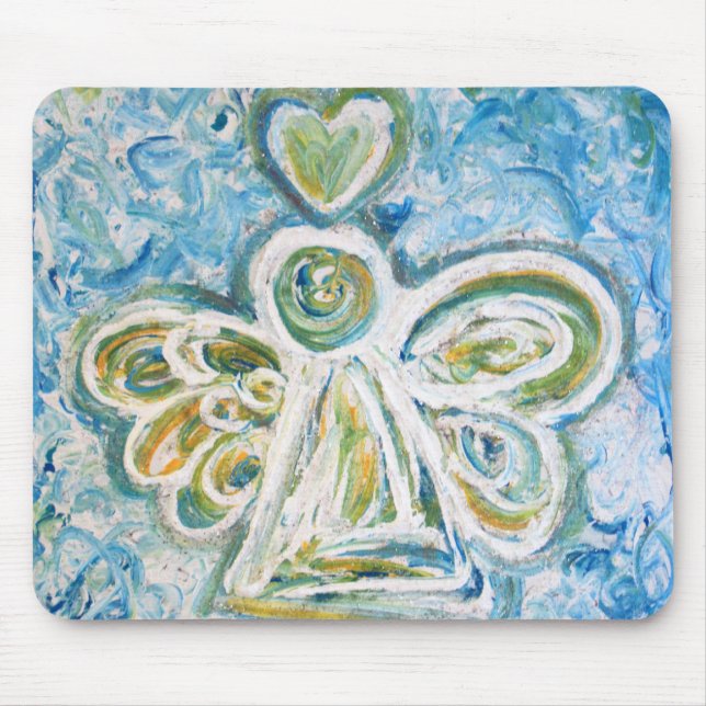 Golden Blue Angel Mousepad (Front)