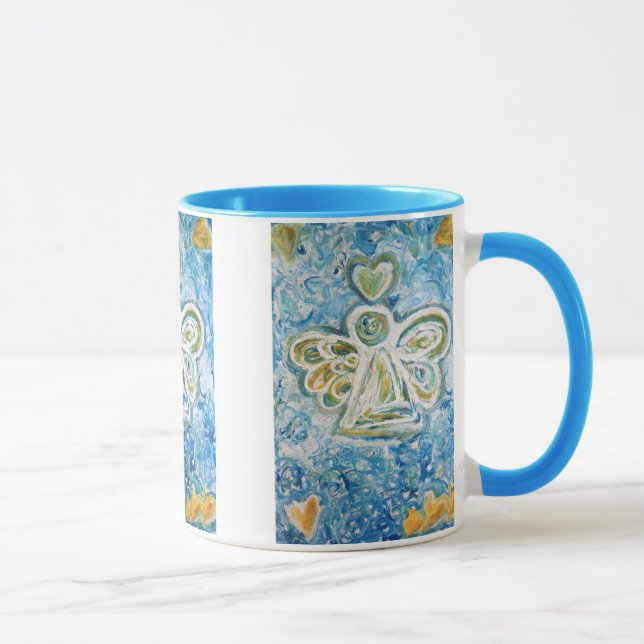 Golden Blue Angel Mug (Right)